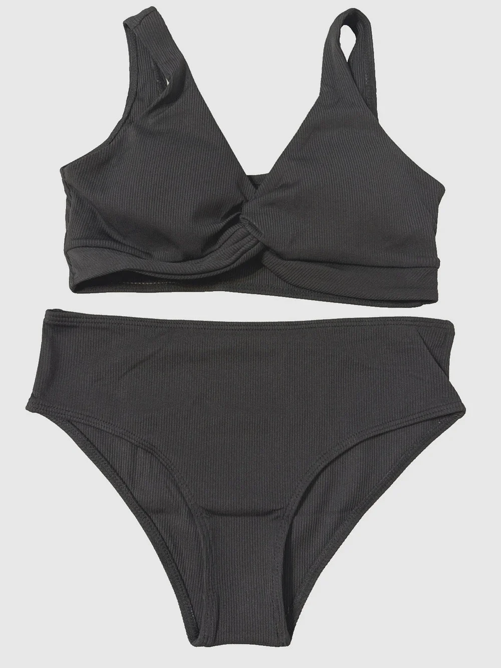 J.E Sterguard 2-Piece Swimsuits Teen Bikini Color Block Girls' Ribbed Swimsuit..